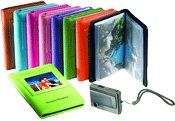 colored leather travel photo holders