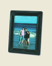 black Tuscana leather photo frame