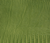 swatch of apple green American lizard embossed leather