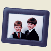 blue leather 5 x 7 single leather picture frame