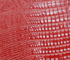 brick-colored American lizard embossed leather