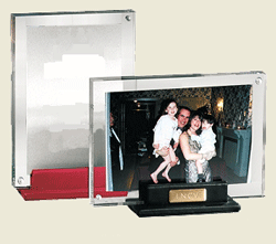 acrylic picture holder with leather stand