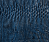 swatch of navy blue reptile textured leather