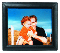 black Florentine Napa leather 8 x 10 picture frame
