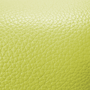 swatch of lime-colored pebble texture leather