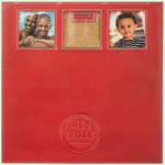 red faux leather photo mouse pad
